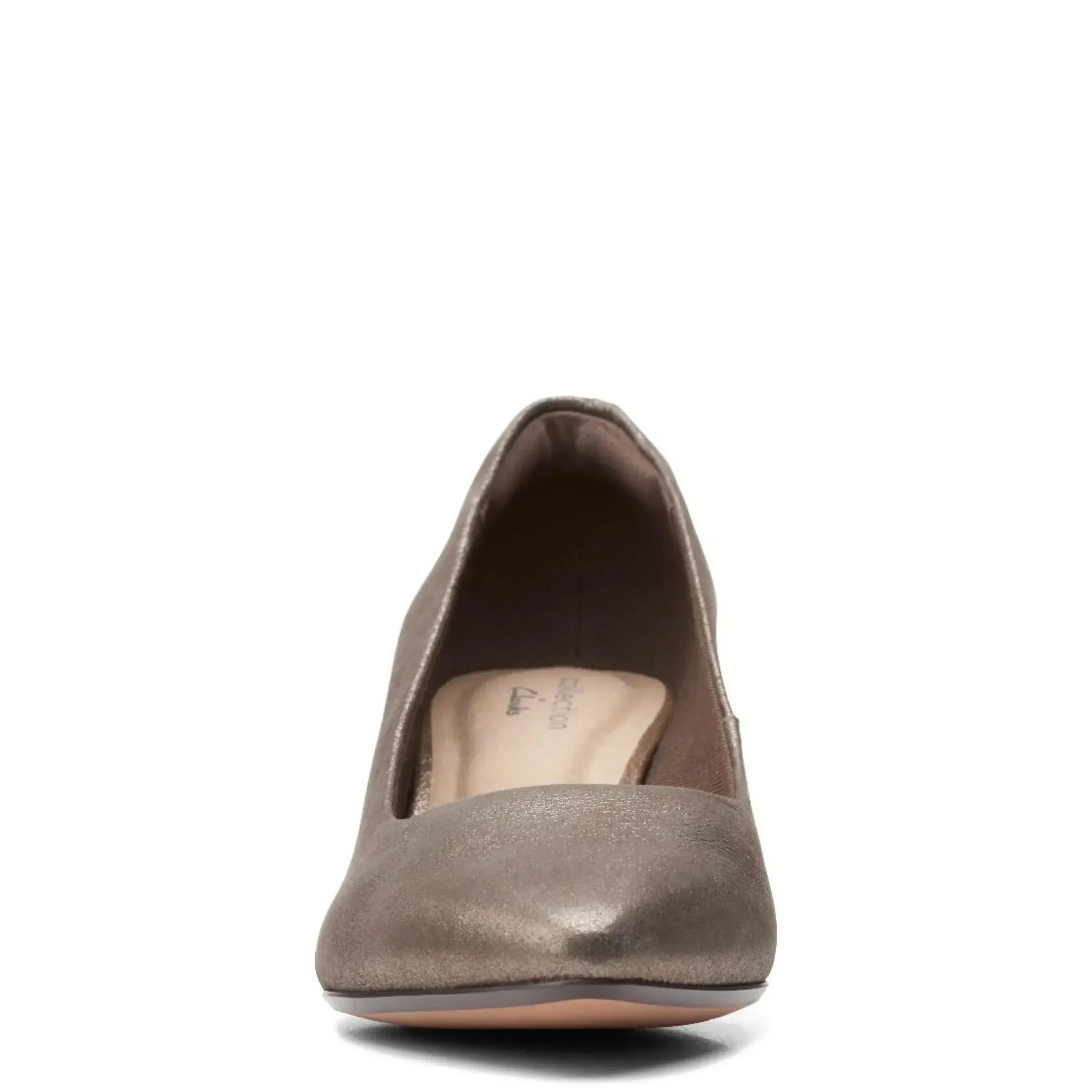 Online Clarks Linvale Jerica Metallic Leather Pump