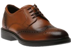 Discount Ecco Lisbon Amber Brown Leather Brogue Dress Shoe