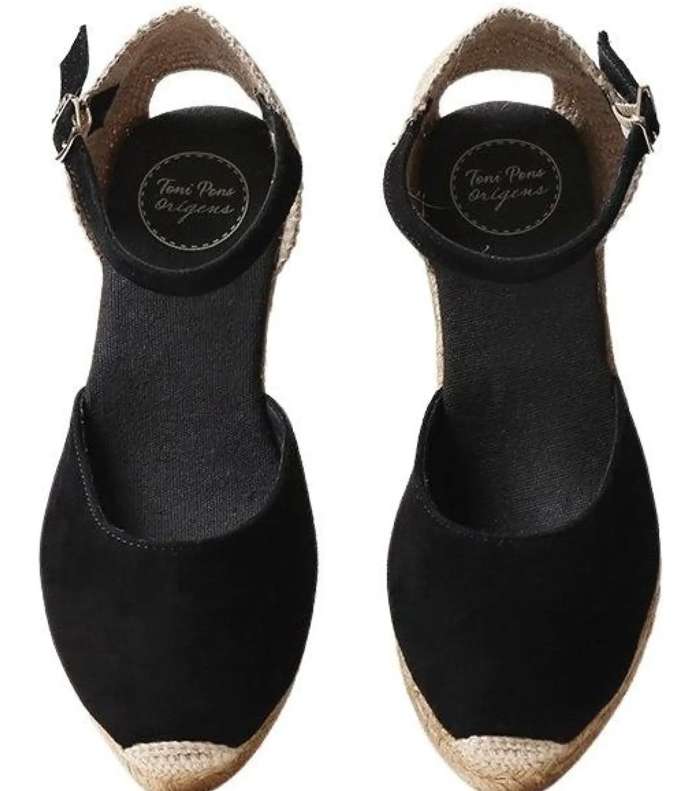 Clearance Toni Pons Lloret Black Suede Espadrille Wedge Sandal