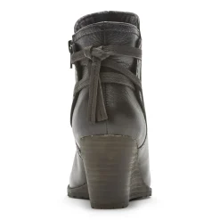 Hot Cobb Hill Lucinda Black Back Tie Ankle Wedge Boot