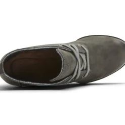 Discount Rockport Lucinda Black Nubuck Leather Wedge Heel Chukka Boot