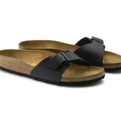 Hot Birkenstock Madrid Birko-Flor Black Slide Sandal