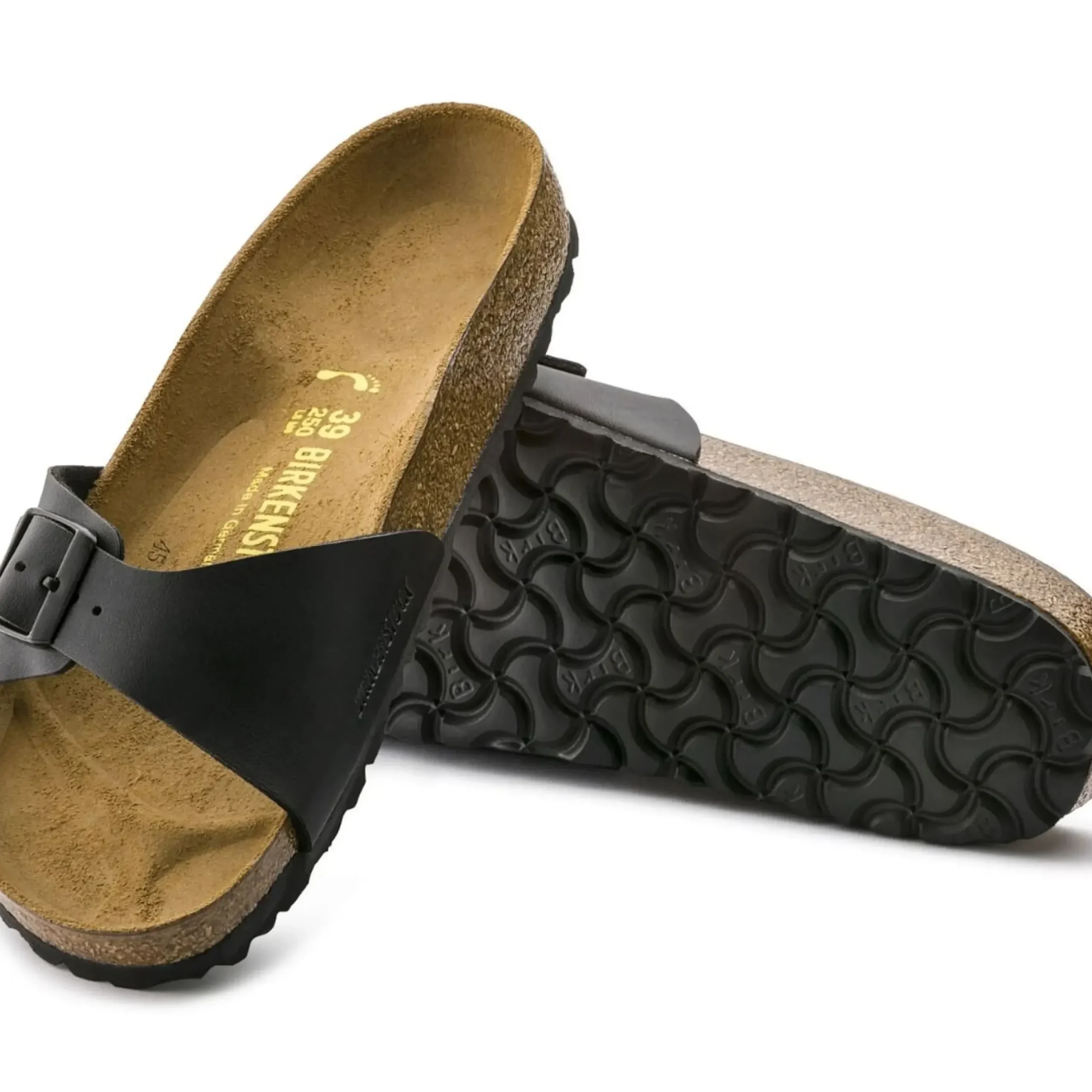 Hot Birkenstock Madrid Birko-Flor Black Slide Sandal