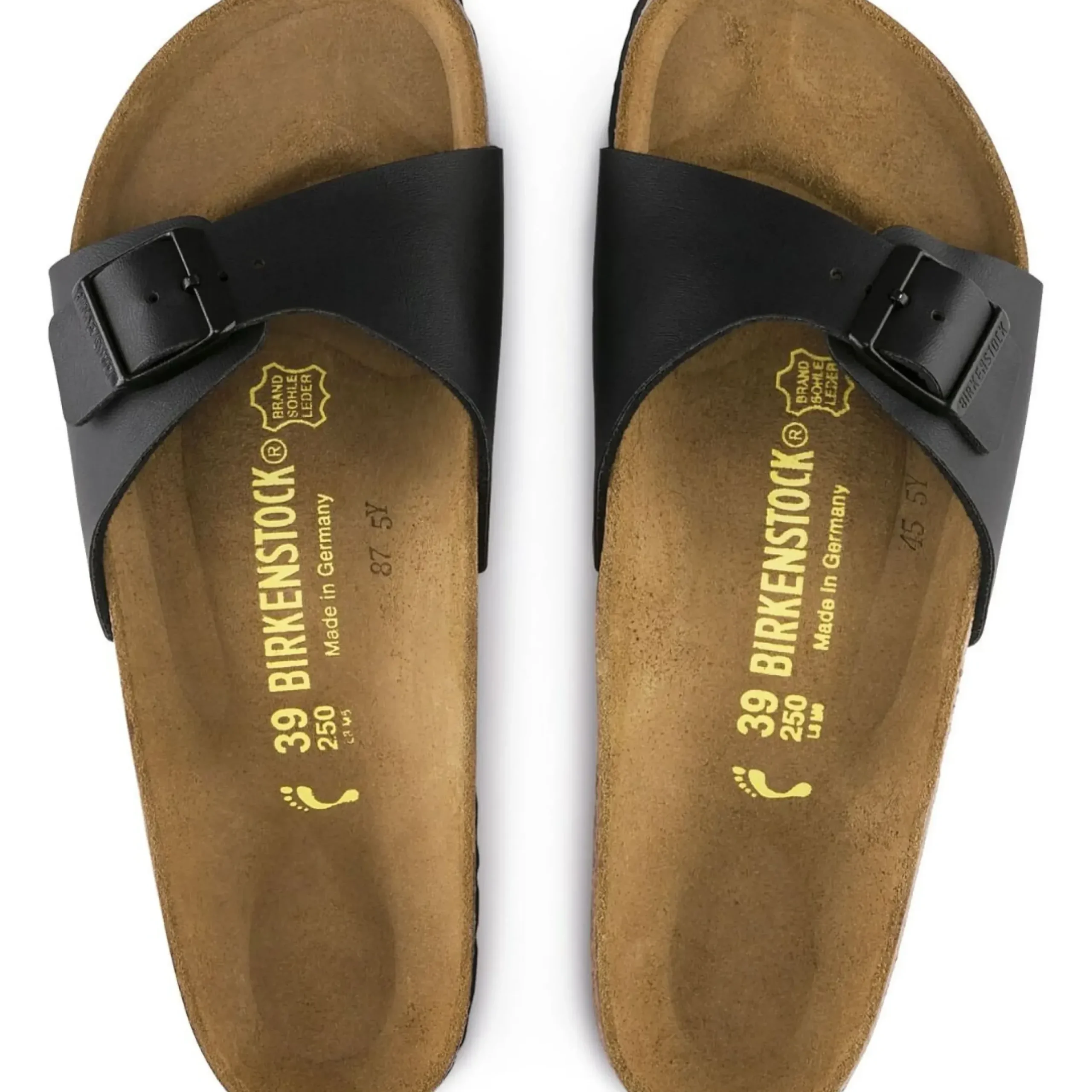 Hot Birkenstock Madrid Birko-Flor Black Slide Sandal