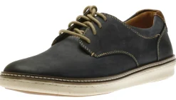 Sale Johnston & Murphy Mcguffey Plain Toe Navy Leather Derby Sneaker