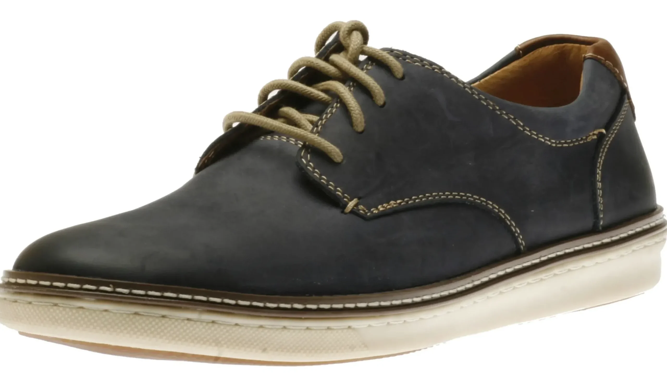 Sale Johnston & Murphy Mcguffey Plain Toe Navy Leather Derby Sneaker