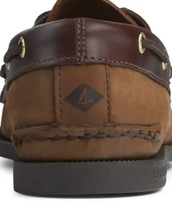 Hot Sperry Men's Authentic Original Brown Nubuck Leather Two Eye Boat Shoe