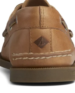 Clearance Sperry Men's Authentic Original Sahara Brown Leather Two Eye Boat Shoe