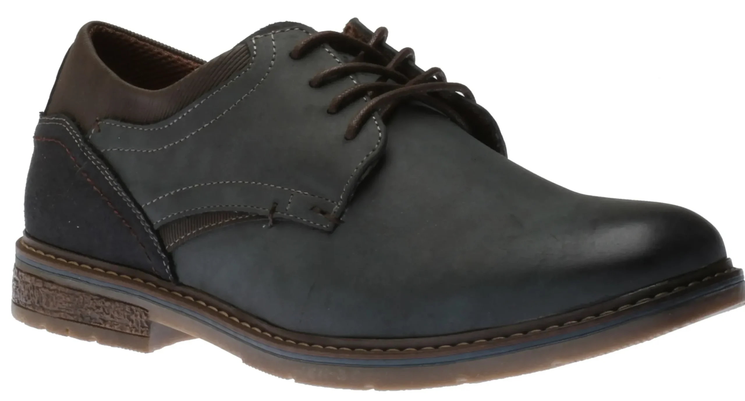 Outlet Relife Men's Jeans Blue Lace-Up Oxford Dress Shoe