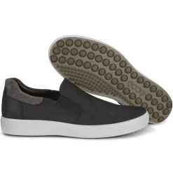 Best Ecco Men's Soft 7 Black Nubuck Leather Slip-On Sneaker
