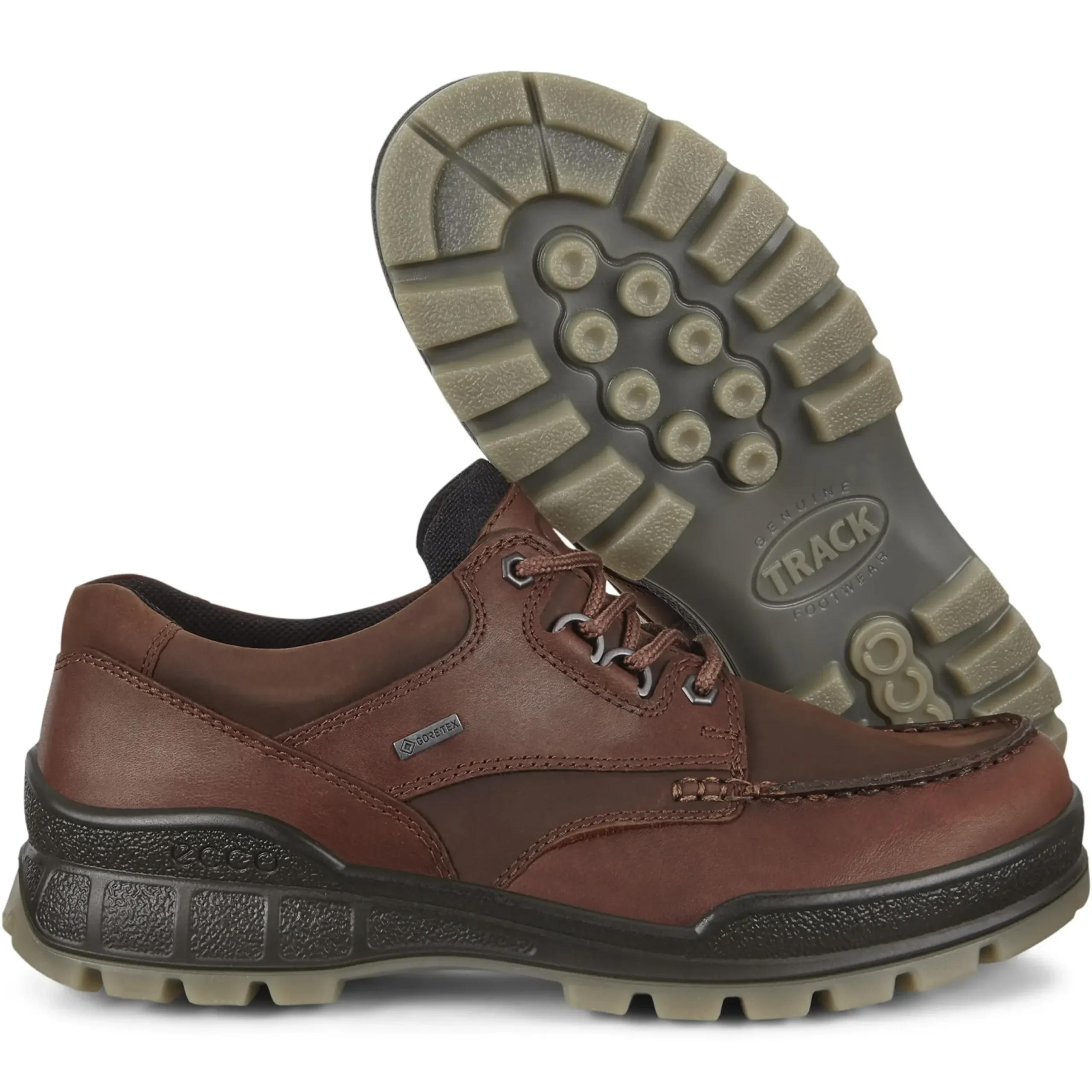 Discount Ecco Men's Track 25 Bison Brown Leather Gore-Tex Waterproof Shoe