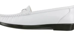 Clearance SAS Shoes Metro Pearl White Leather Slip On Loafer