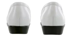 Clearance SAS Shoes Metro Pearl White Leather Slip On Loafer