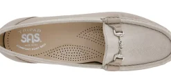 Best SAS Shoes Metro Taupe Linen Web Slip On Loafer