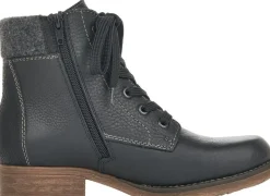 Clearance Rieker Michigan Black Leather Water-Resistant Ankle Boot