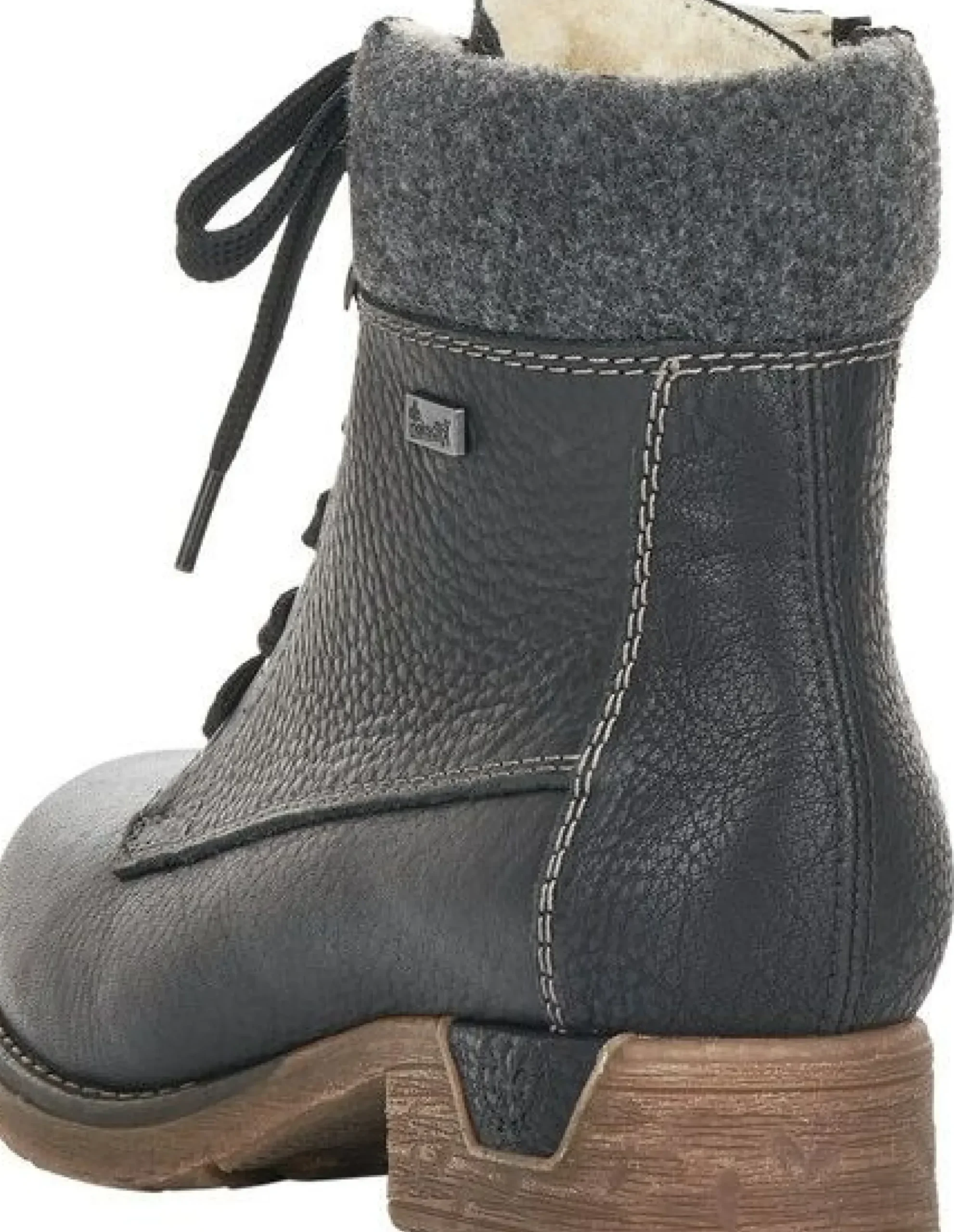 Clearance Rieker Michigan Black Leather Water-Resistant Ankle Boot