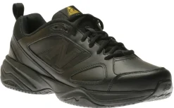Outlet New Balance Mid626K2 Slip-Resistant Black Leather Sneaker