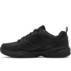 Outlet New Balance Mid626K2 Slip-Resistant Black Leather Sneaker