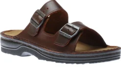Clearance Naot Mikael Buffalo Brown Leather Slide Sandal