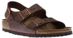 Clearance Birkenstock Milano Habana Brown Oiled Leather Sandal