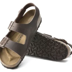Clearance Birkenstock Milano Habana Brown Oiled Leather Sandal
