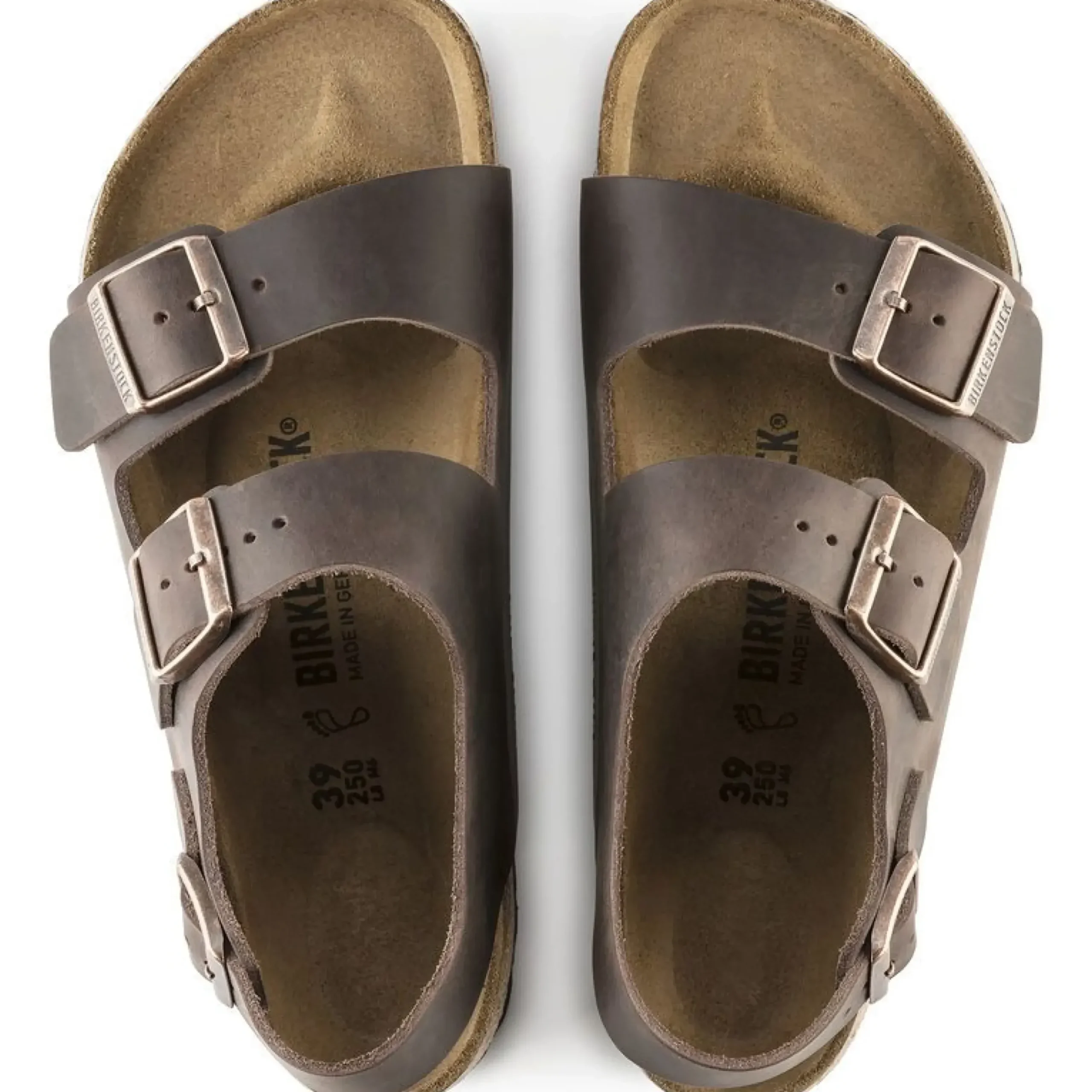 Clearance Birkenstock Milano Habana Brown Oiled Leather Sandal