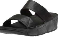 Fit Flop Mina Black Leather Slide Sandal