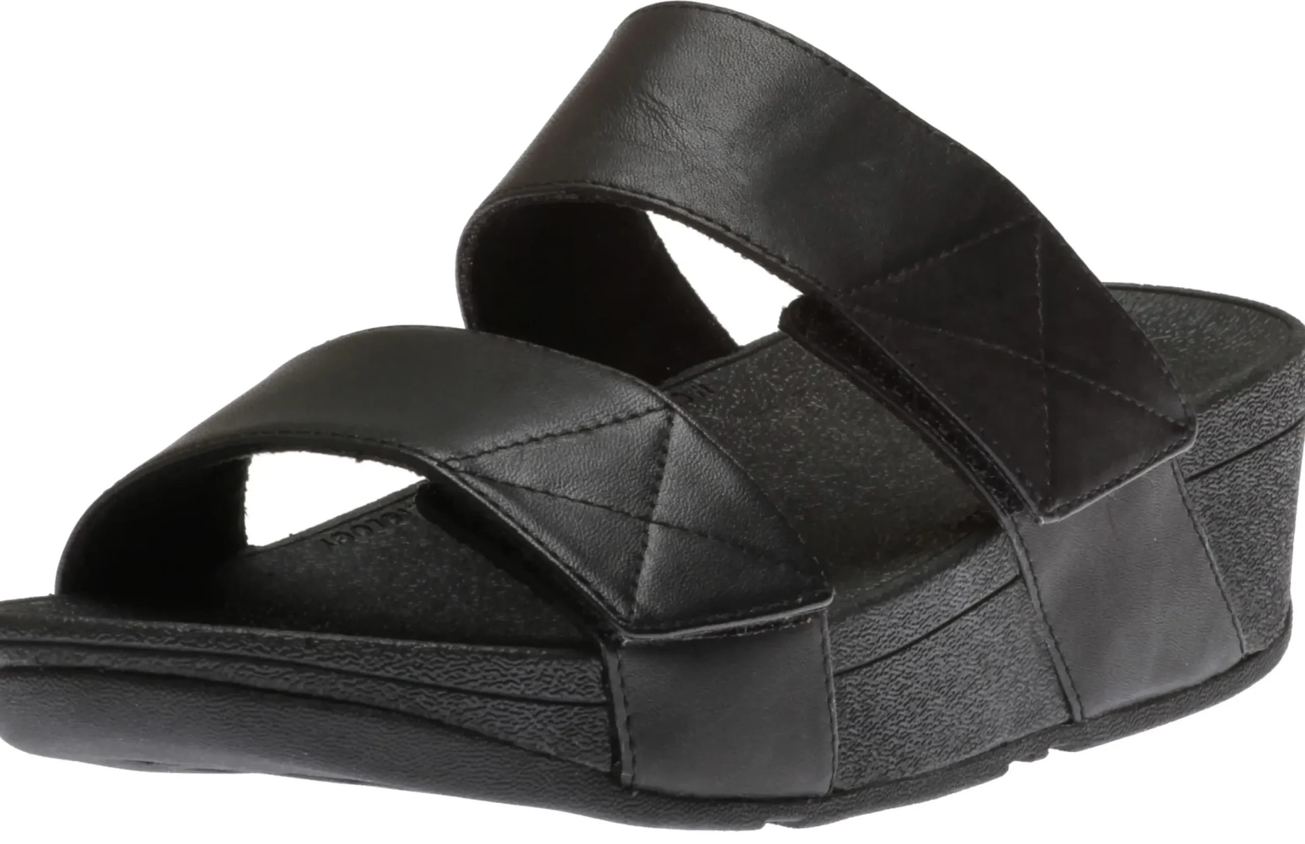Fit Flop Mina Black Leather Slide Sandal
