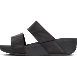 Fit Flop Mina Black Leather Slide Sandal