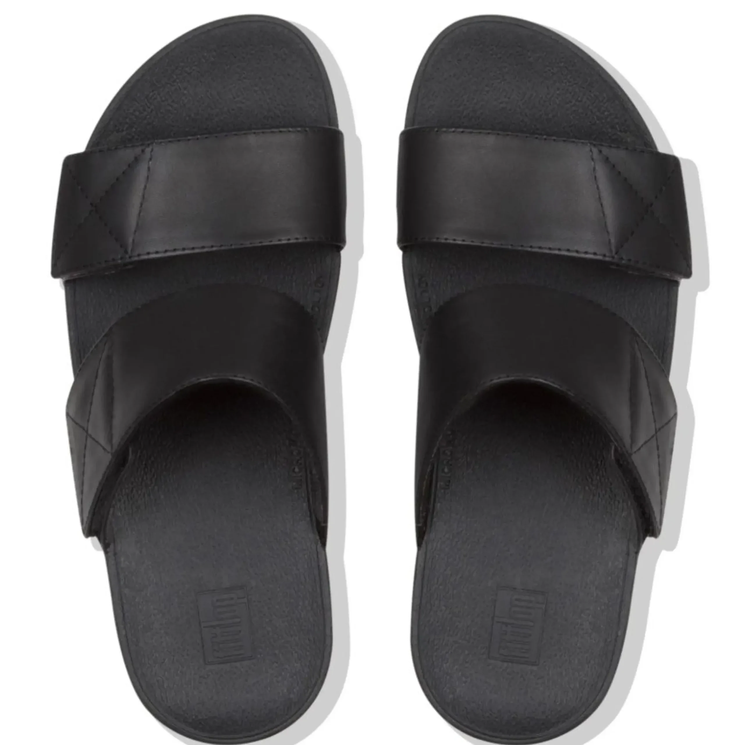 Fit Flop Mina Black Leather Slide Sandal