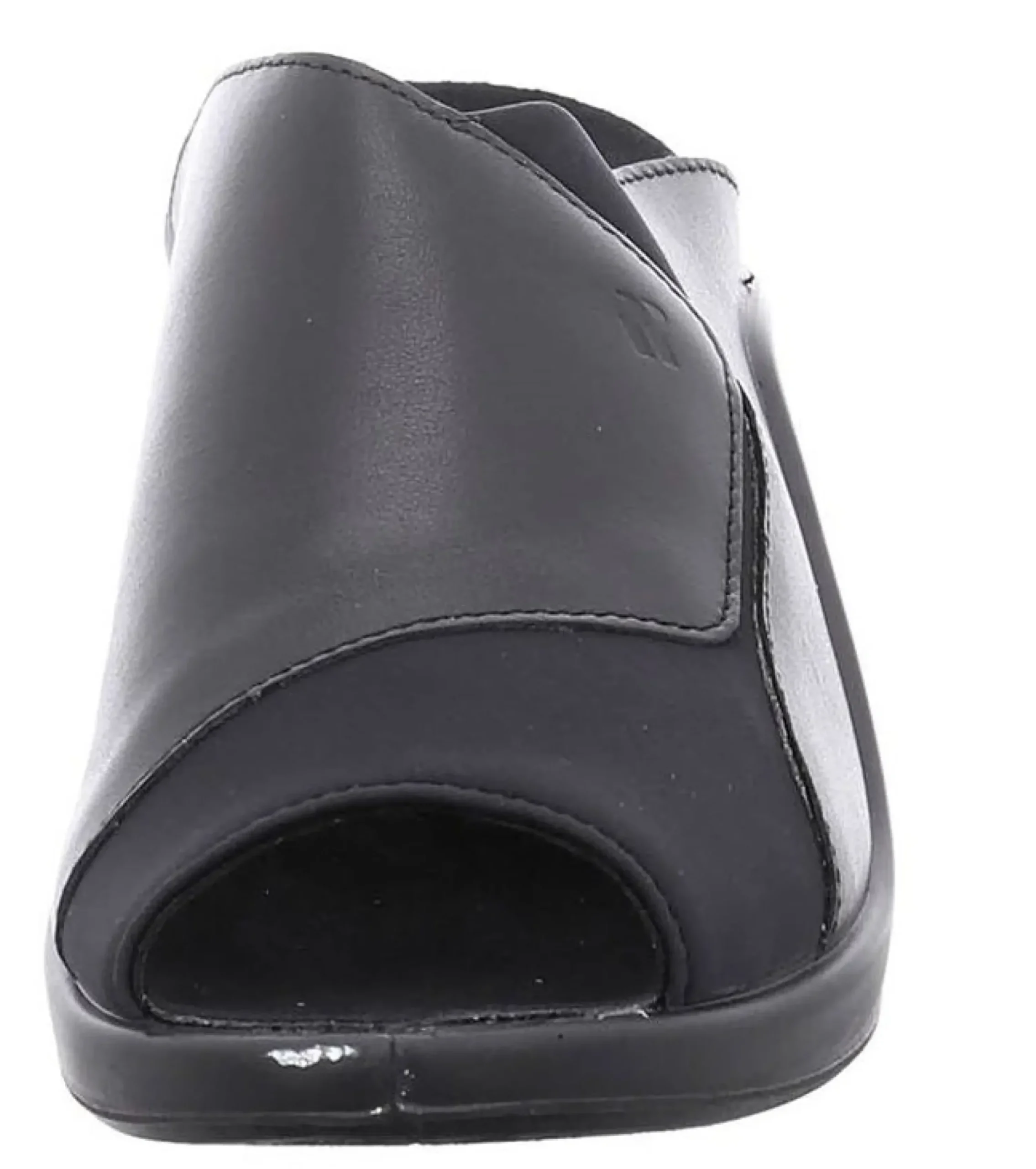 Sale Romika Mokassetta 244 Black Leather Slide Heel Sandal
