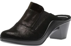 New Romika Mokassetta 257 Black Metallic Suede Clog