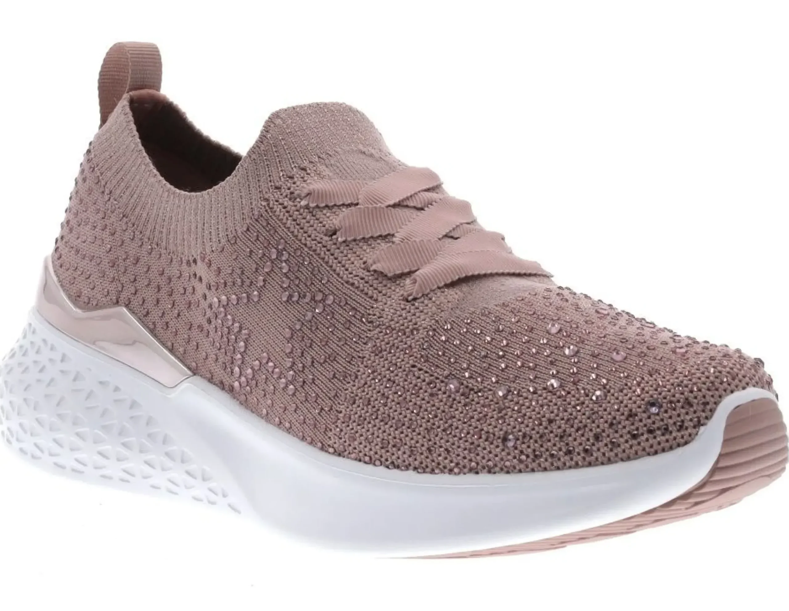 Discount Ara Monticello Powder Pink Rhinestone Slip-On Sneaker
