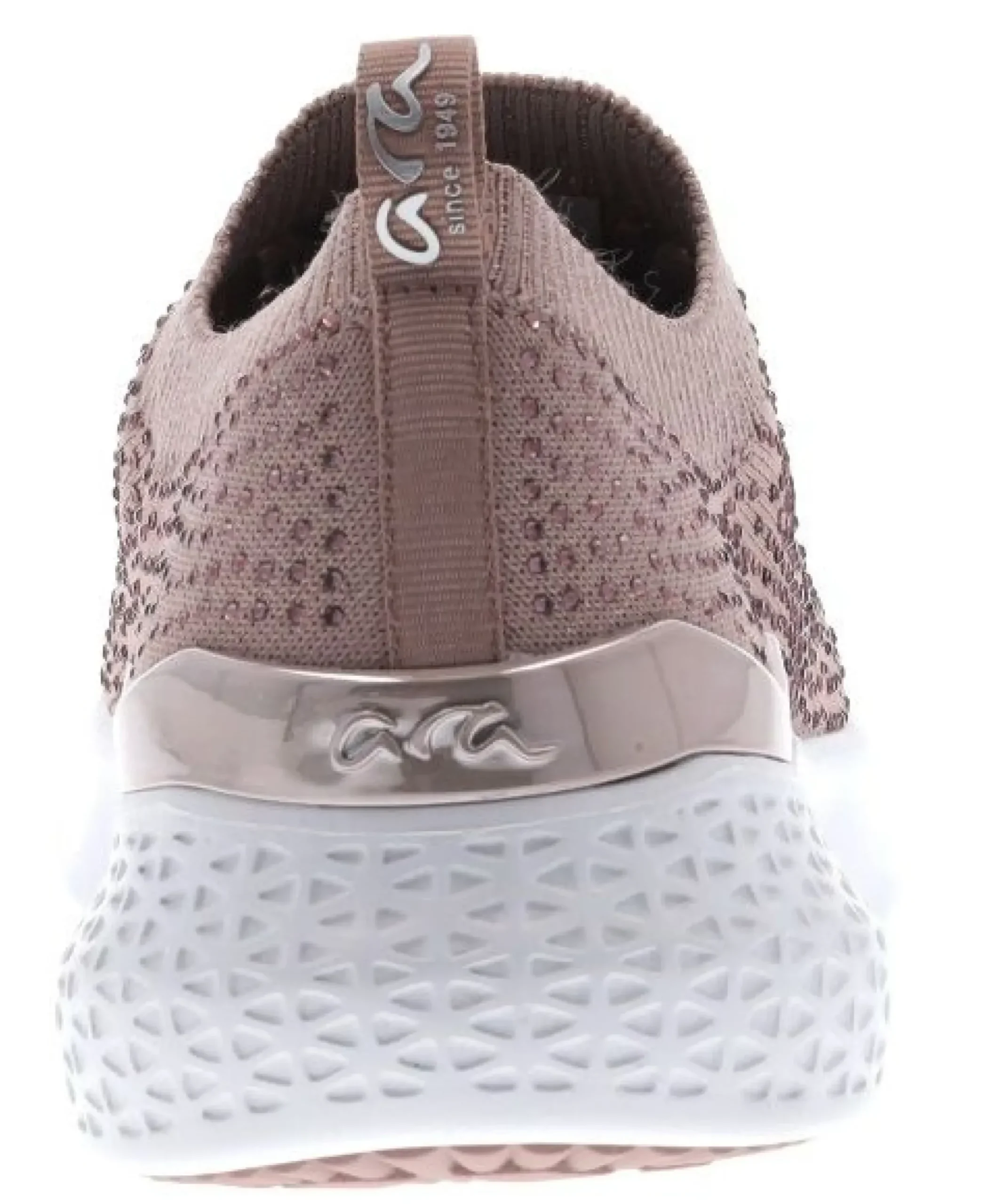 Discount Ara Monticello Powder Pink Rhinestone Slip-On Sneaker