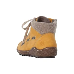 Discount Rieker Morelia Yellow Fleece Lined Lace-Up Ankle Sneaker