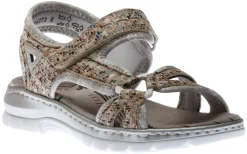 Clearance Rieker Mosaik Multicolour Pebble Cutout Sport Sandal