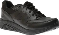Sale New Balance Mw928Bk3 Black Leather Lace-Up Walking Shoe