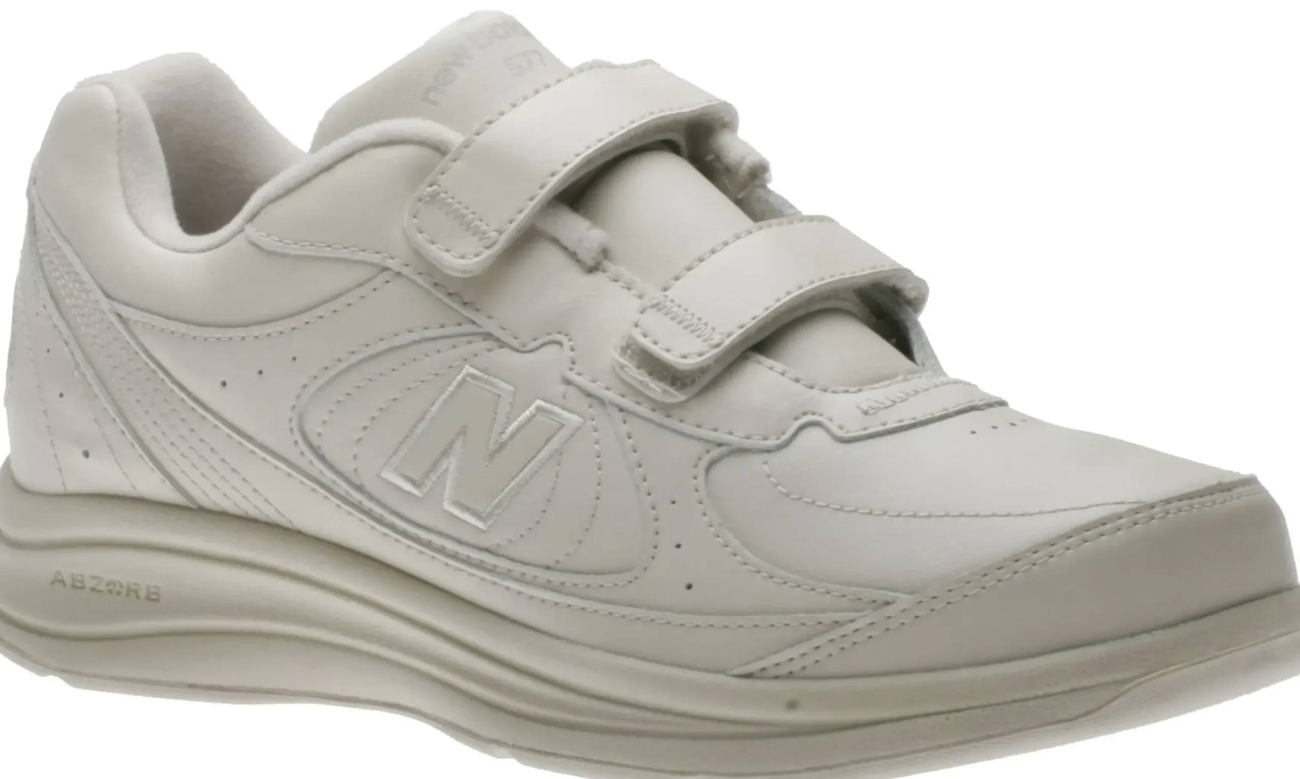 Hot New Balance Mw577Vb Beige Leather Velcro Walking Shoe