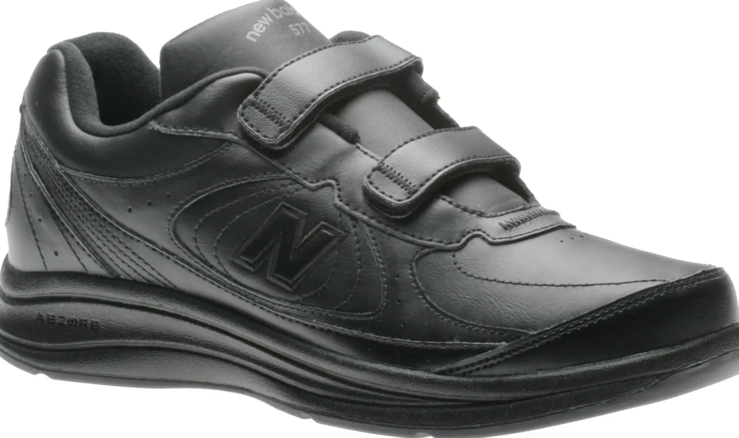 Online New Balance Mw577Vk Black Leather Velcro Walking Shoe