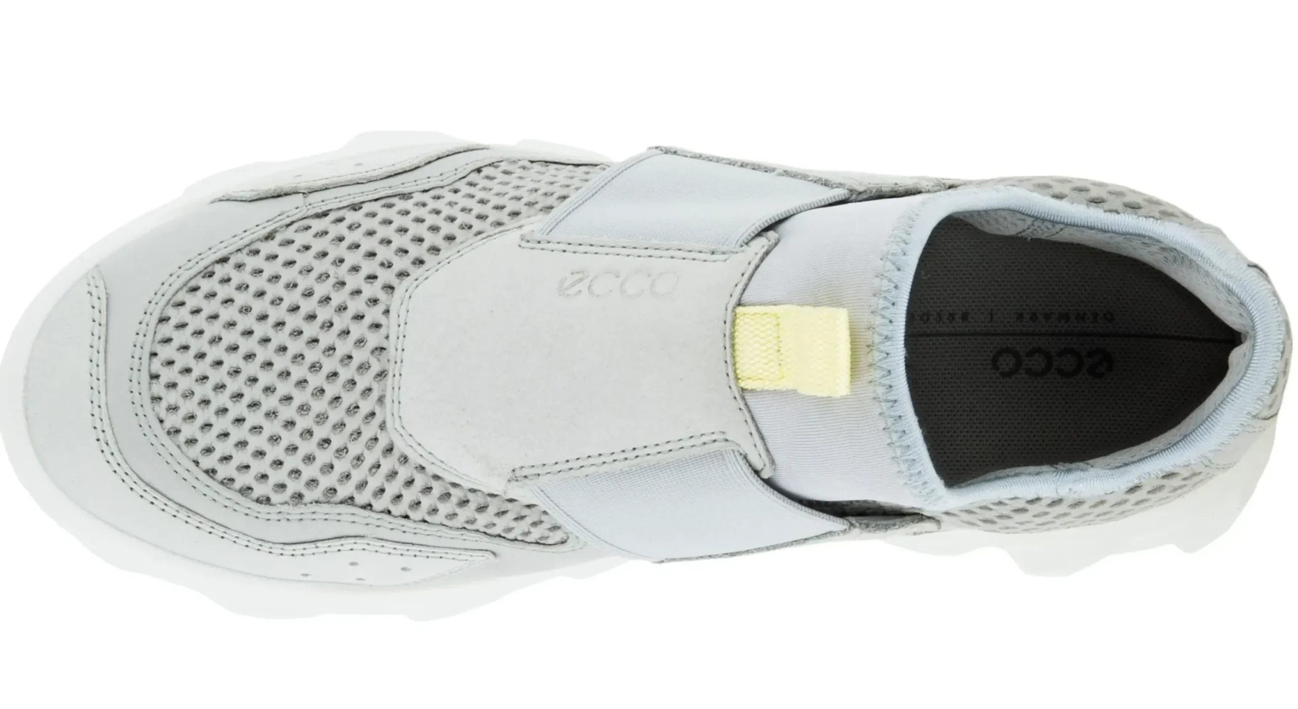 Discount Ecco Mx Concrete Grey Mesh Slip-On Sneaker