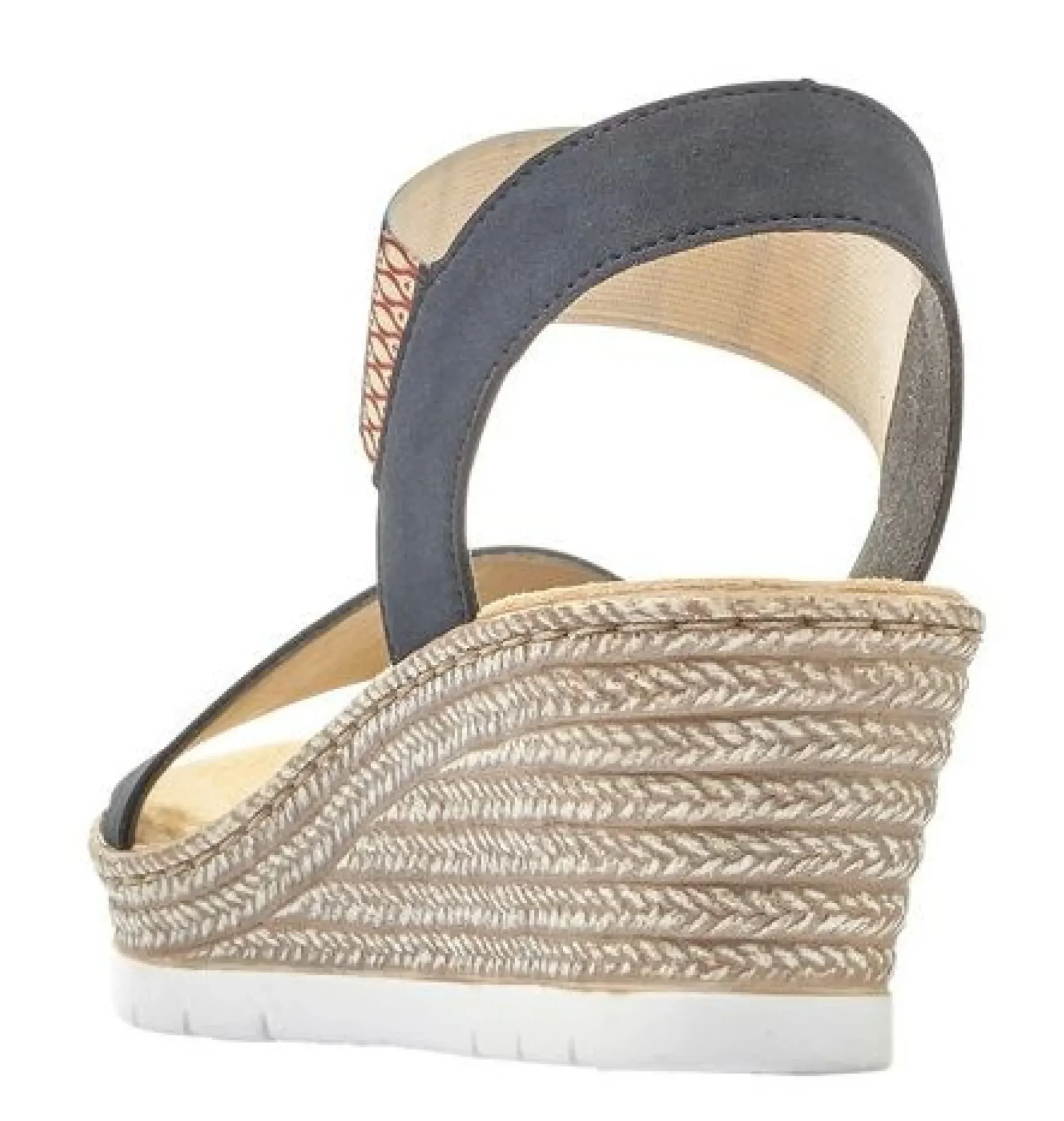 Best Rieker Namur Blue Print Wedge Sandal