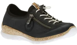 New Rieker New York Navy Slip-On Bungee Sneaker