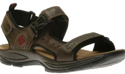 Online Dunham Nolan Brown Leather Adjustable Sandal