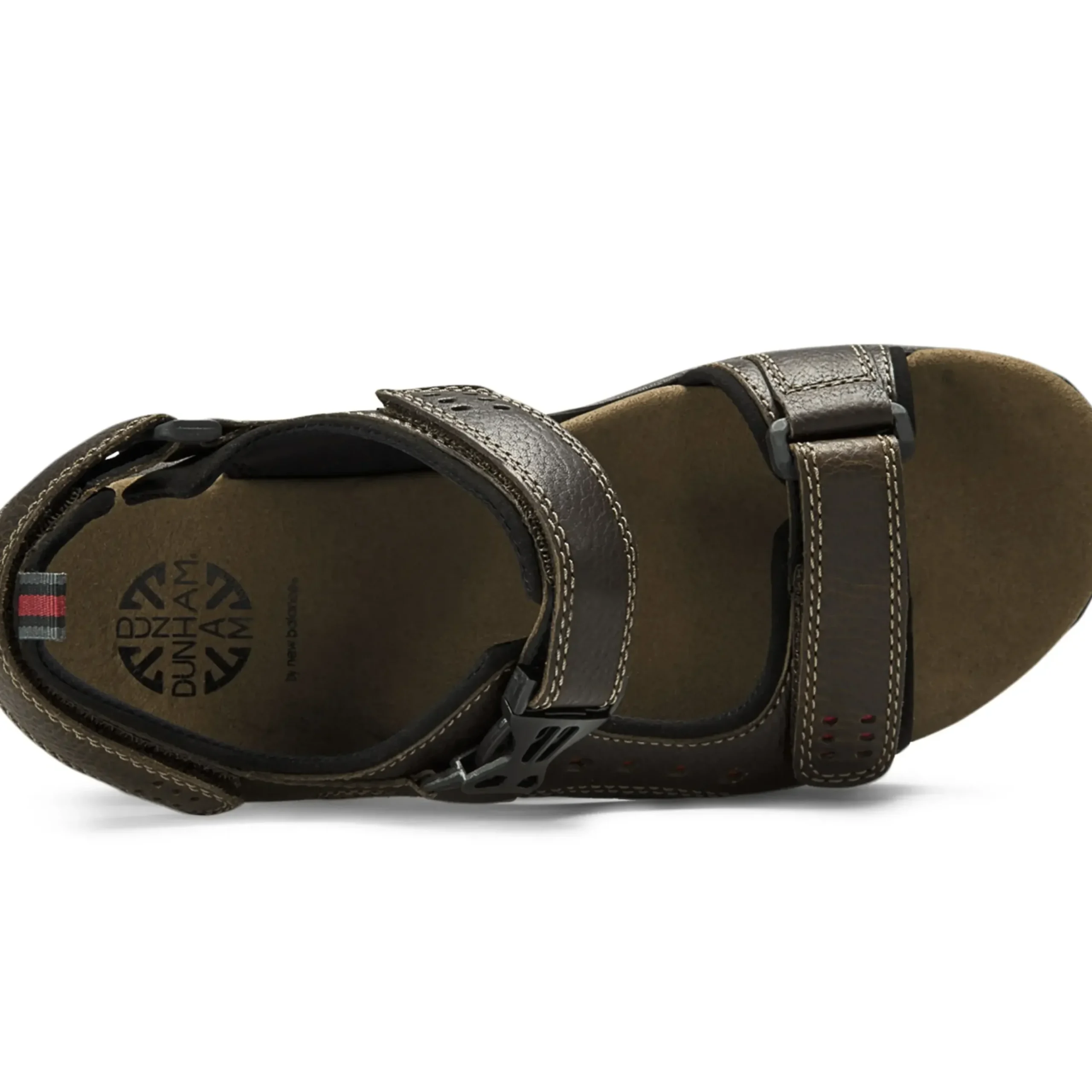 Online Dunham Nolan Brown Leather Adjustable Sandal