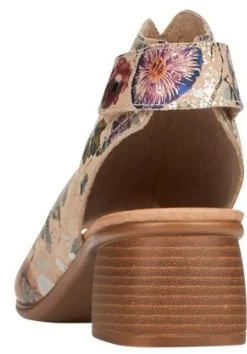 Sale Remonte Odean Beige Metallic Flower Chunky Heel Sandal