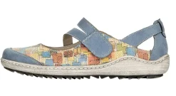 Sale Remonte Odense Blue Multicolour Mary Jane Flat Shoe