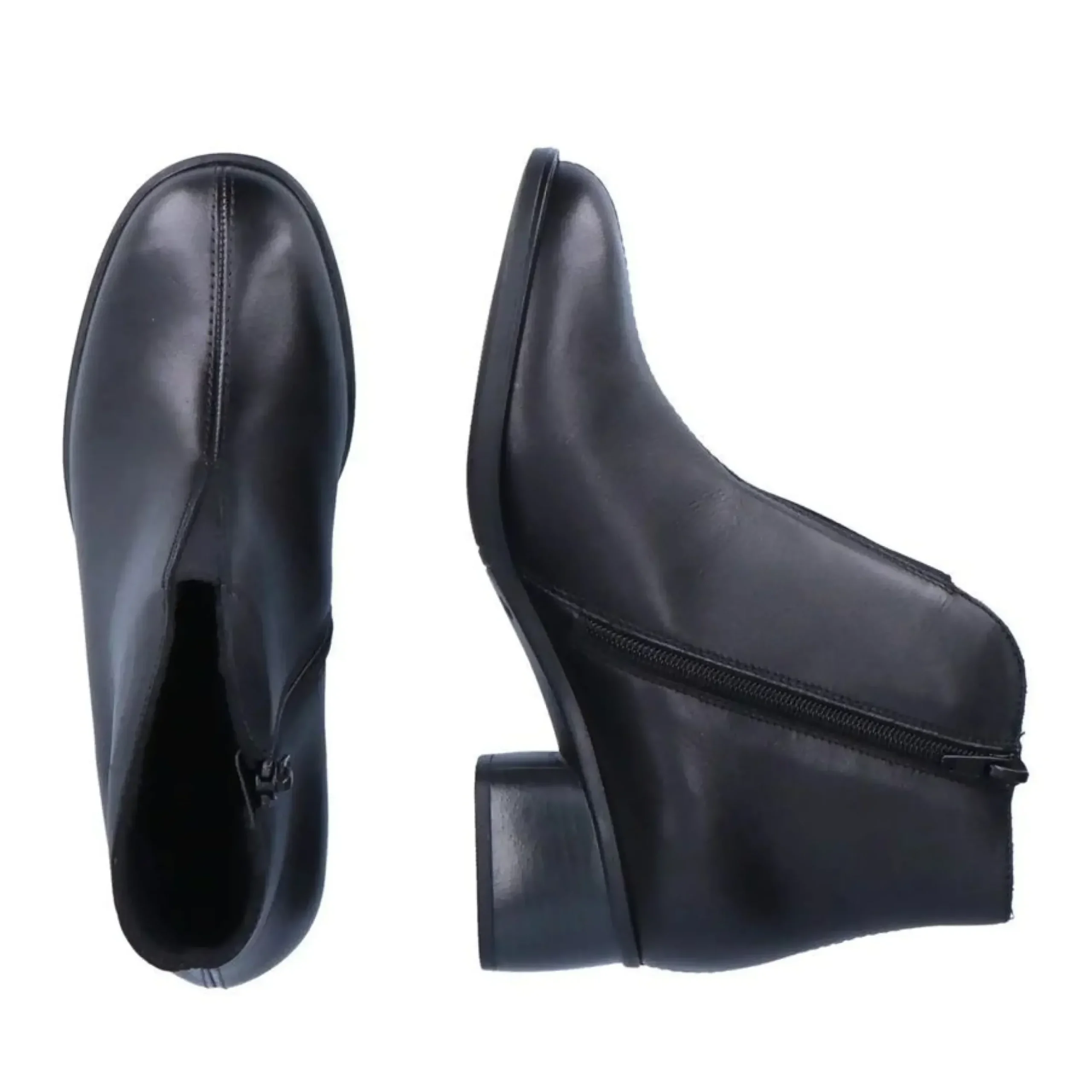 Remonte Odeon Black Leather Ankle Boot