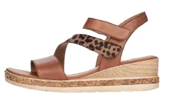 Outlet Remonte Odeon Brown Cheetah Wedge Sandal