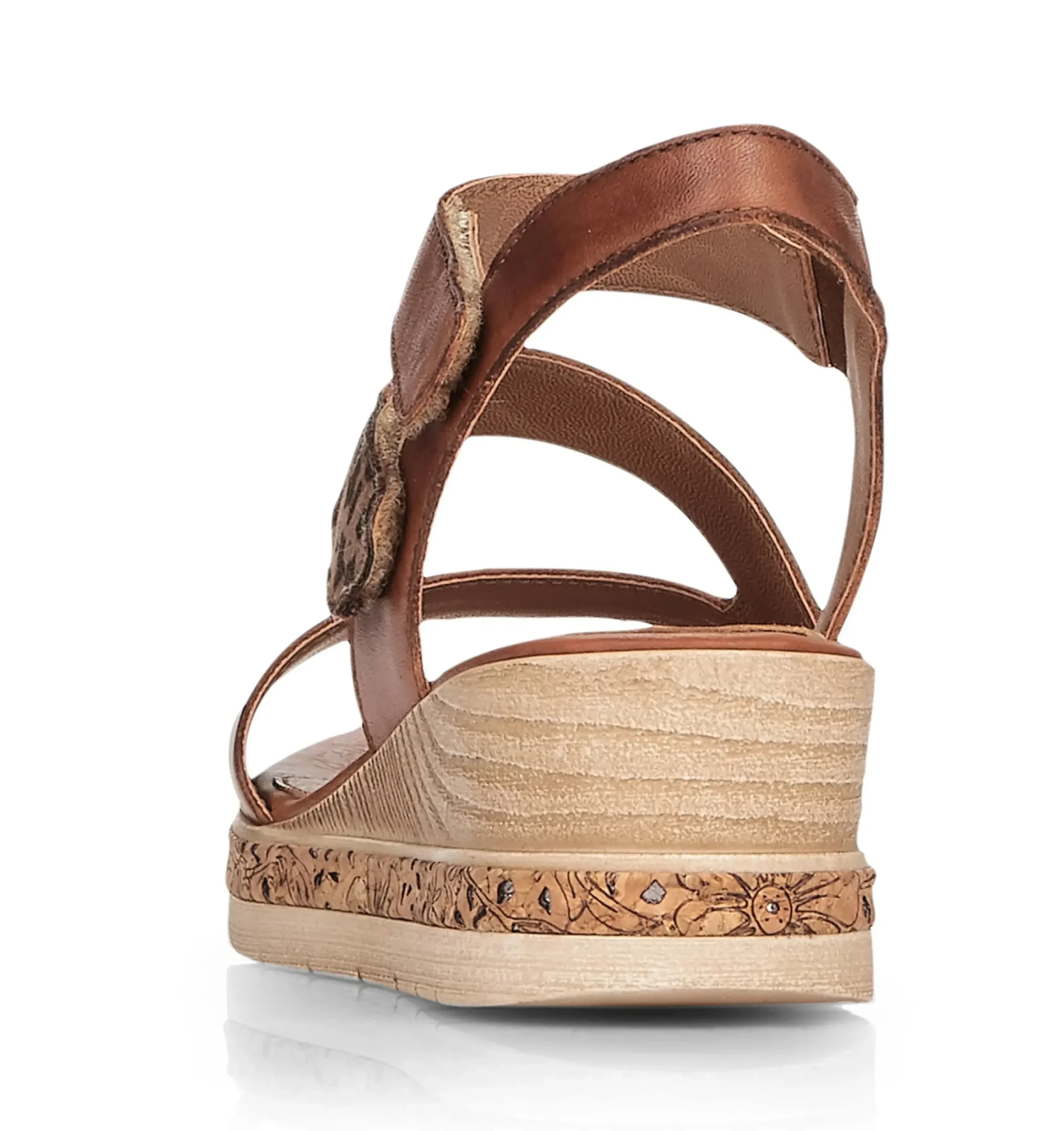 Outlet Remonte Odeon Brown Cheetah Wedge Sandal