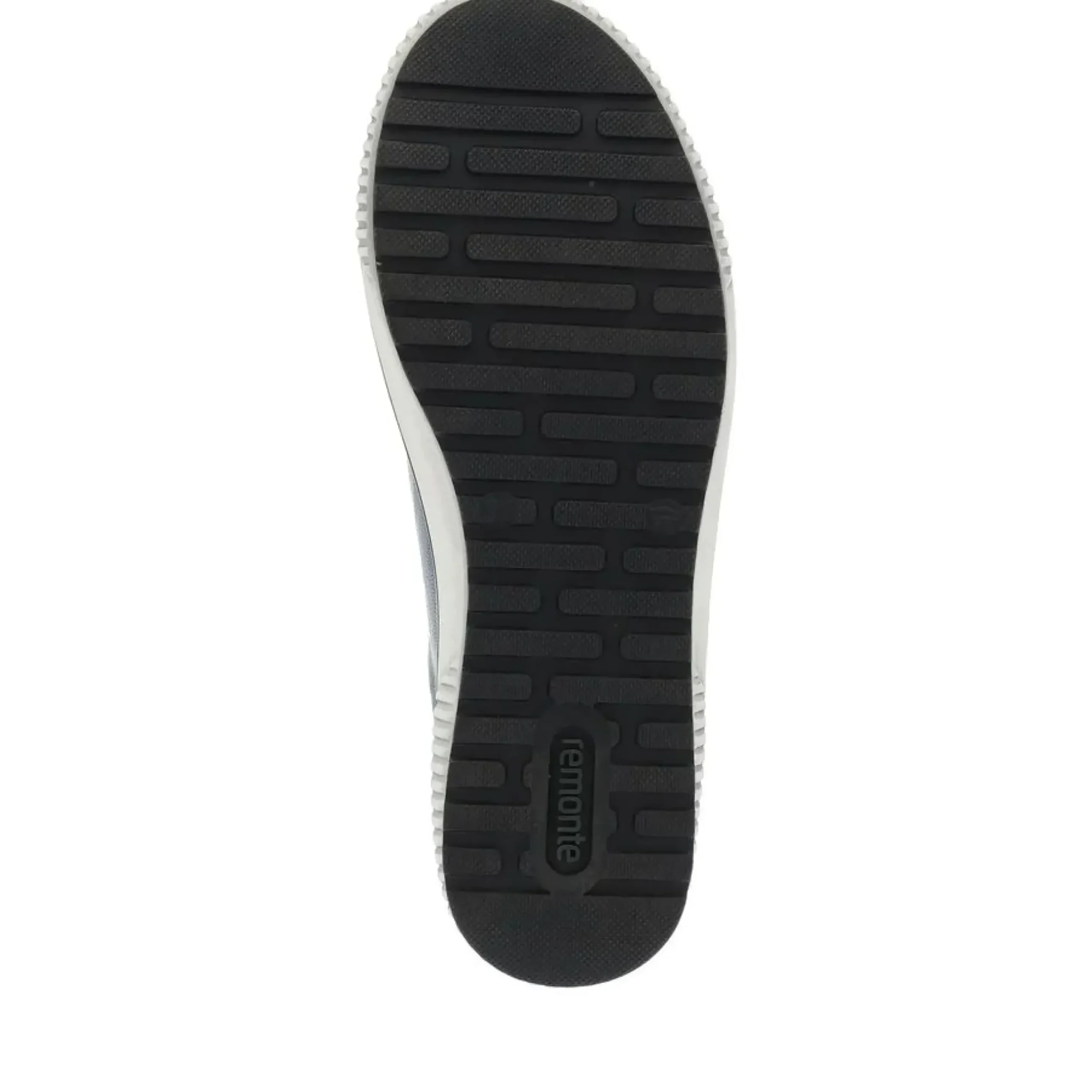 Sale Remonte Ottawa Black Leather Zipper Lace-Up Sneaker